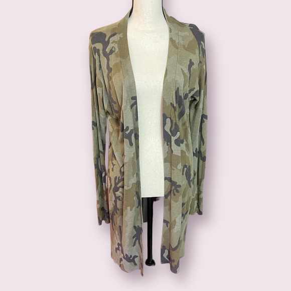 XS Sanctuary Open Front Camouflage Cardigan Longline - Picture 2 of 6